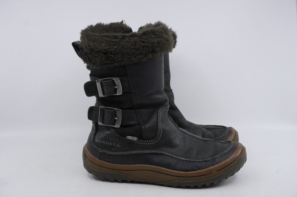 MERRELL Decora Chant Women's Sz 5.5 WP Leather Insulated Buckle Winter Boots